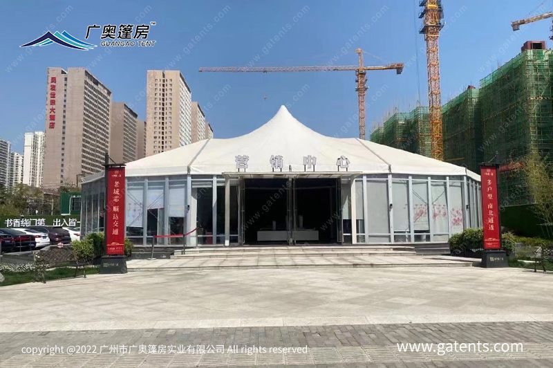 武漢樓盤(pán)銷售中心搭建篷房案例
